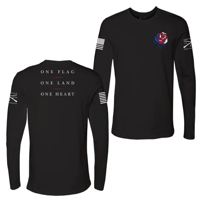 Women's Freedom Rose Long Sleeve - Black sold by Grunt Style