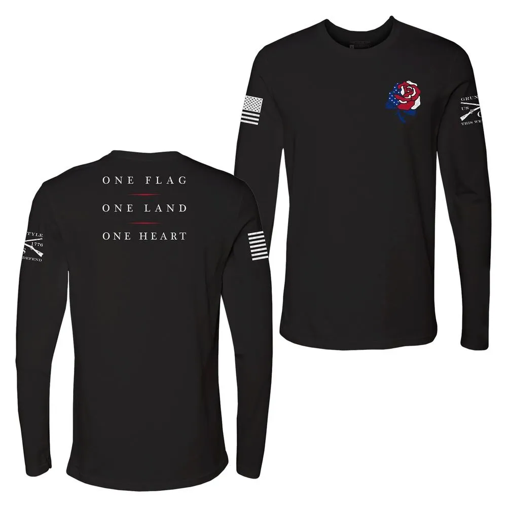 Women's Freedom Rose Long Sleeve - Black sold by Grunt Style