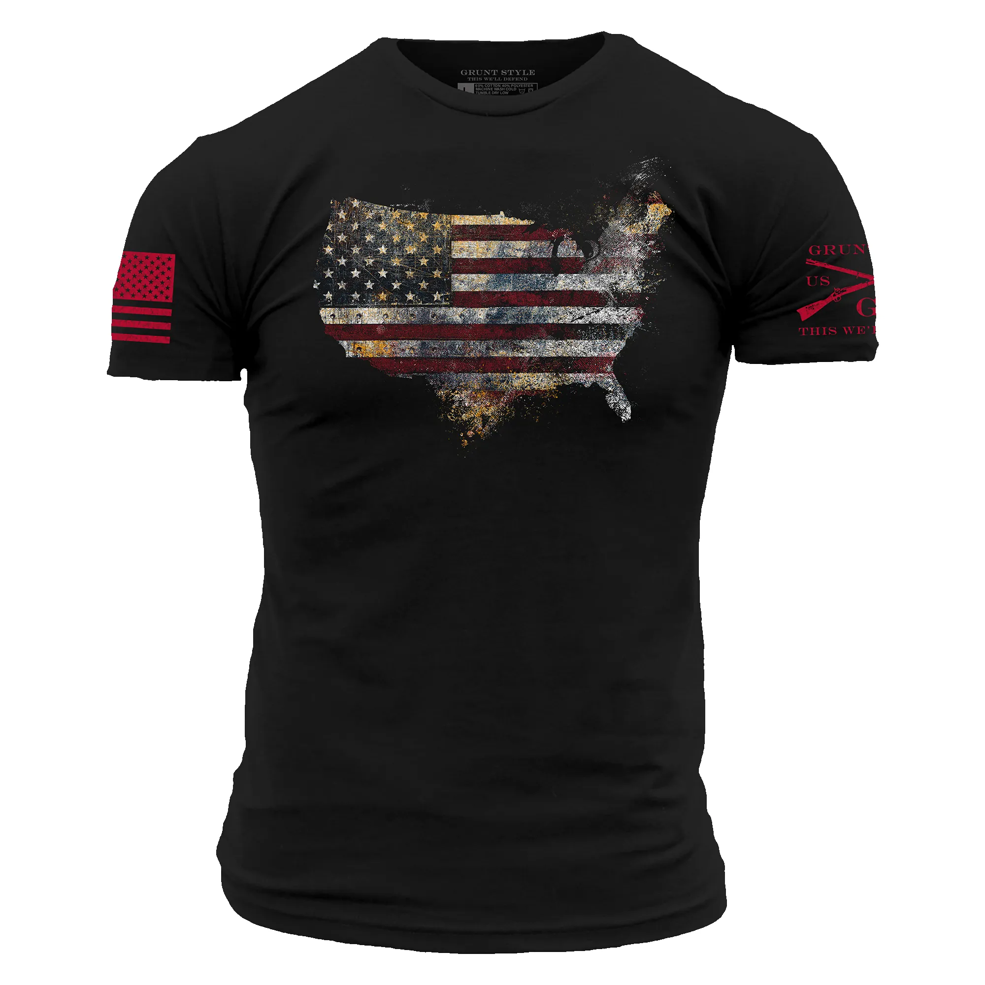 Red Blood Nation T-Shirt - Black sold by Grunt Style