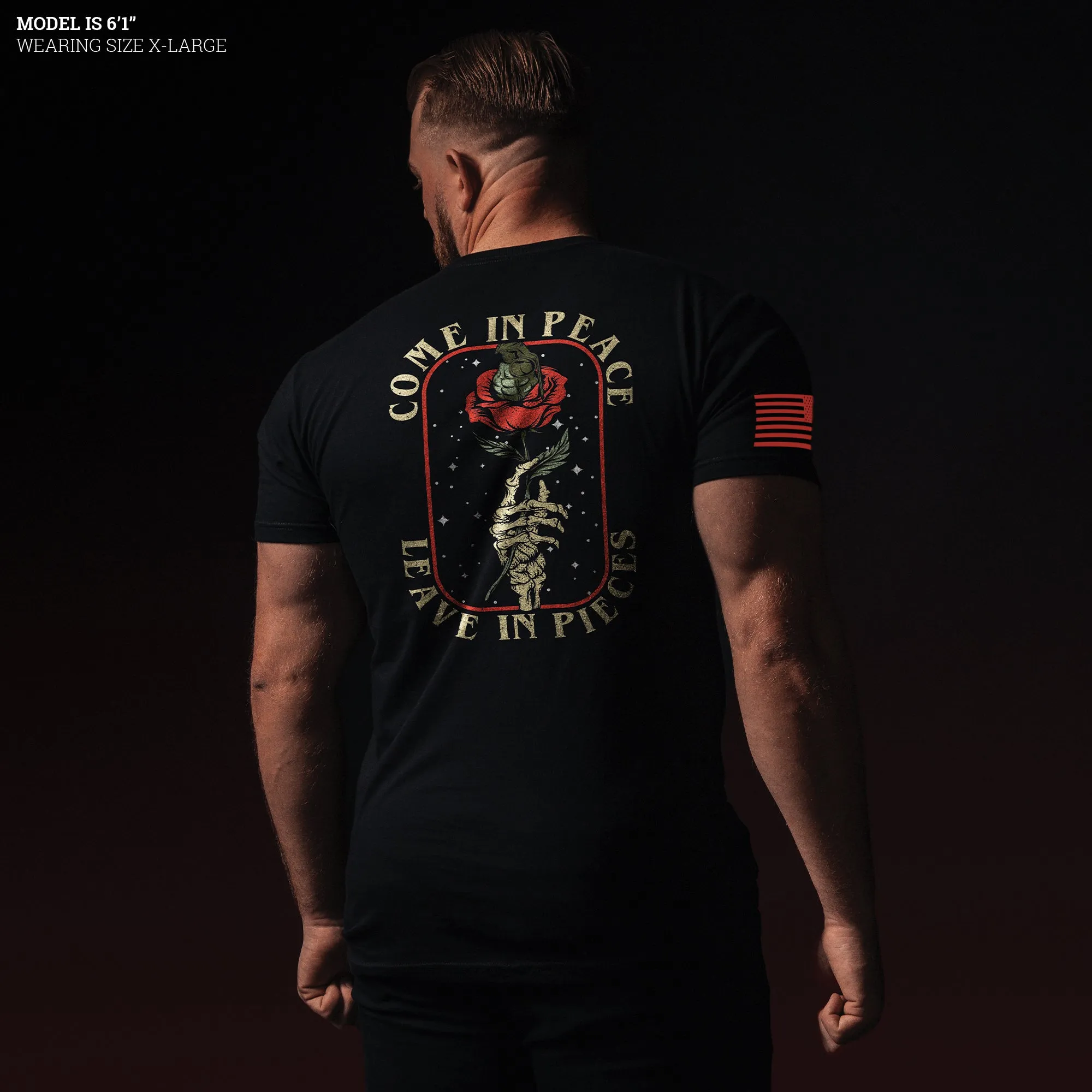 Death Rose T-Shirt - Black sold by Grunt Style product image thumbnail 3