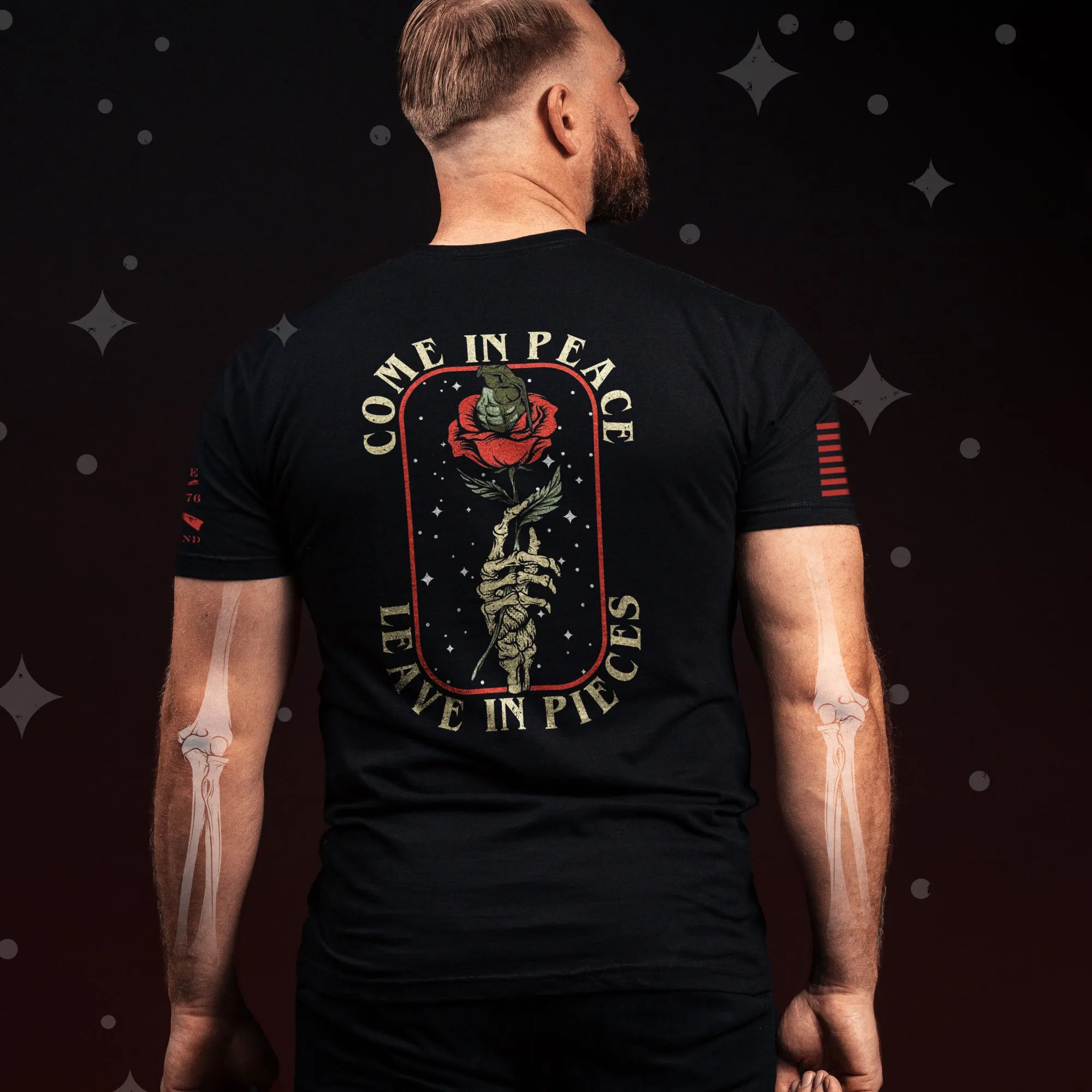 Death Rose T-Shirt - Black sold by Grunt Style product image thumbnail 2
