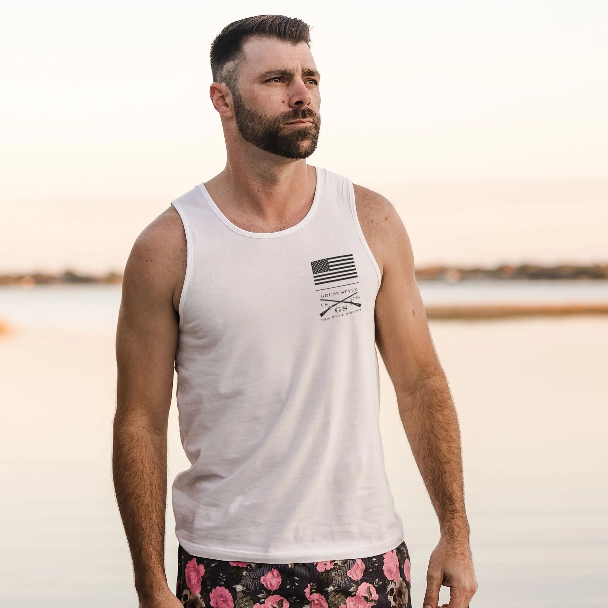 1776 Flag Tank - White sold by Grunt Style product image thumbnail 2