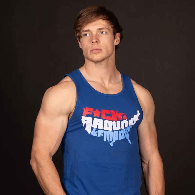 Men's F*ck Around and Find Out Tank - Royal sold by Grunt Style