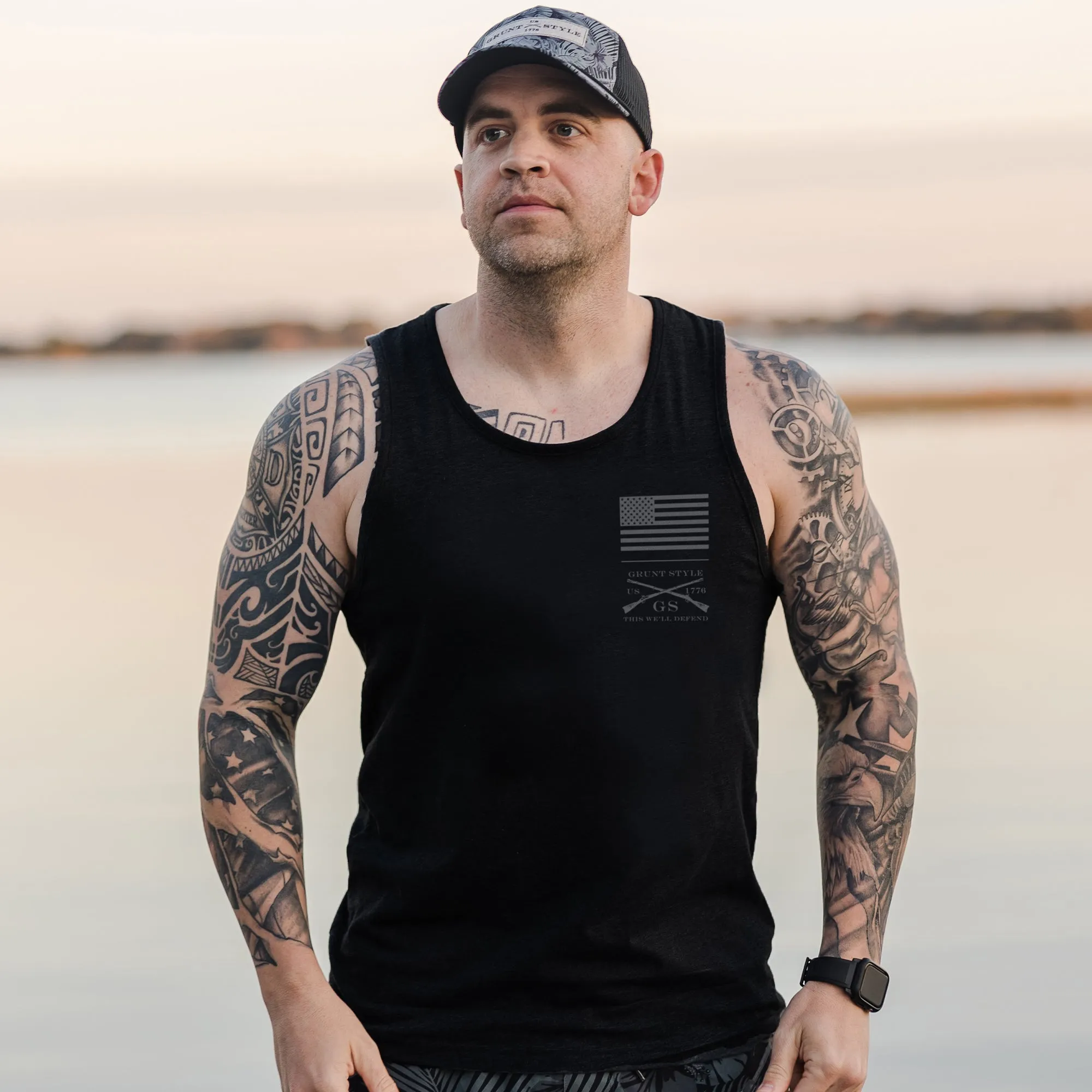 Men's Strength Through Suffering Tank - Black sold by Grunt Style