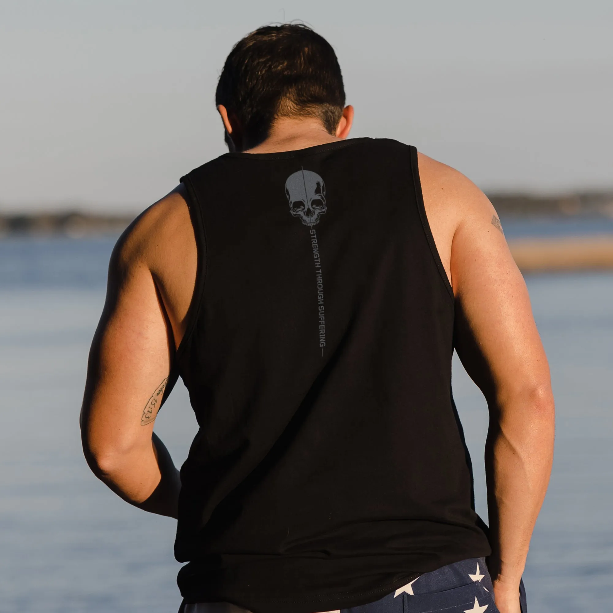 Men's Strength Through Suffering Tank - Black sold by Grunt Style product image thumbnail 2