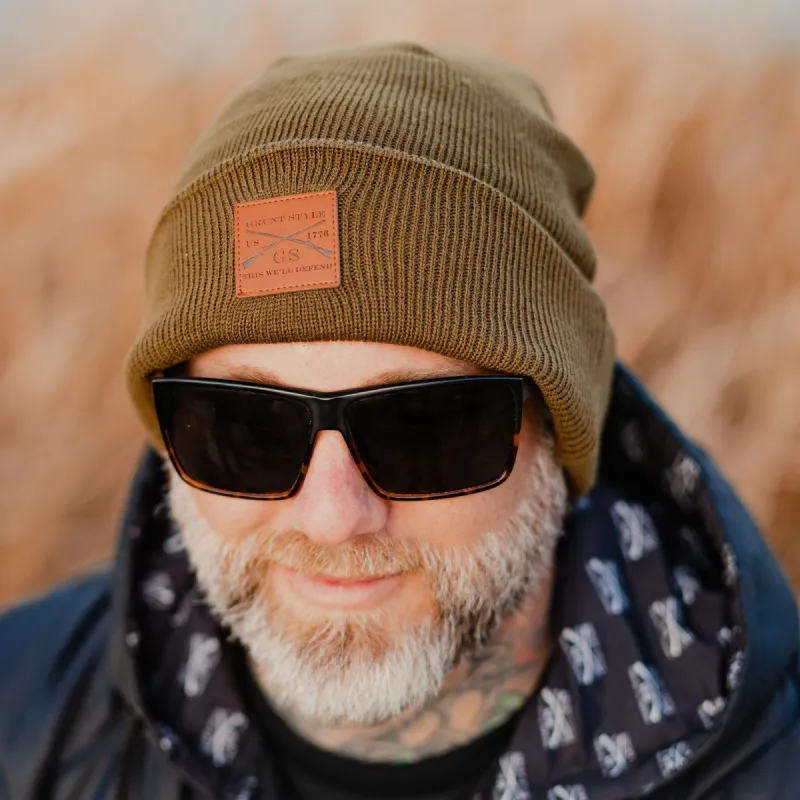 Cuffed Beanie - Military Green sold by Grunt Style