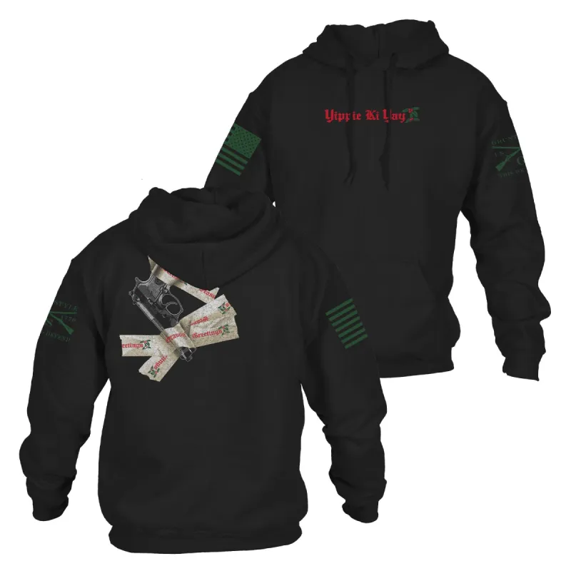 Yippie Ki Yay 2.0 Hoodie - Black sold by Grunt Style