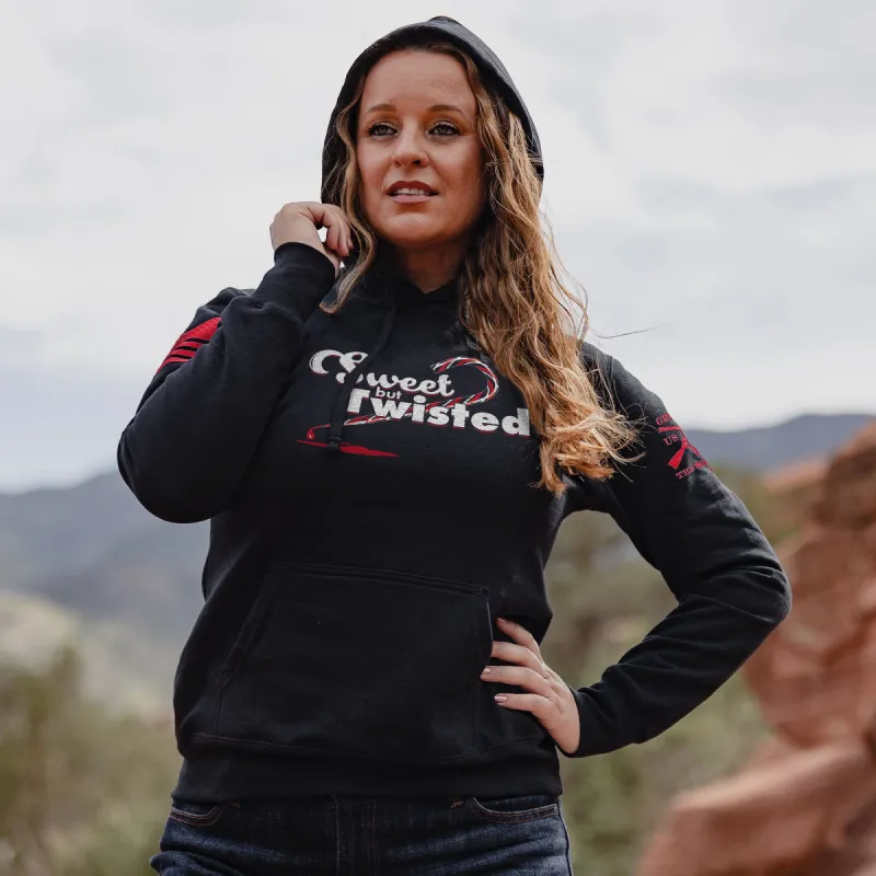 Women's Sweet but Twisted Hoodie - Black sold by Grunt Style