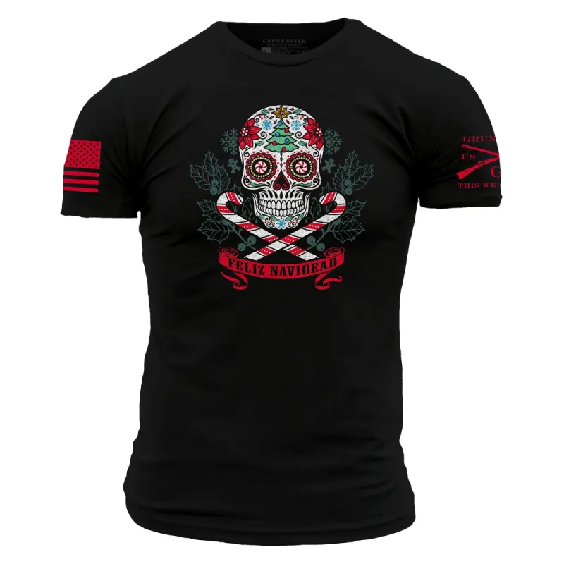 Feliz Navidead T-Shirt - Black sold by Grunt Style