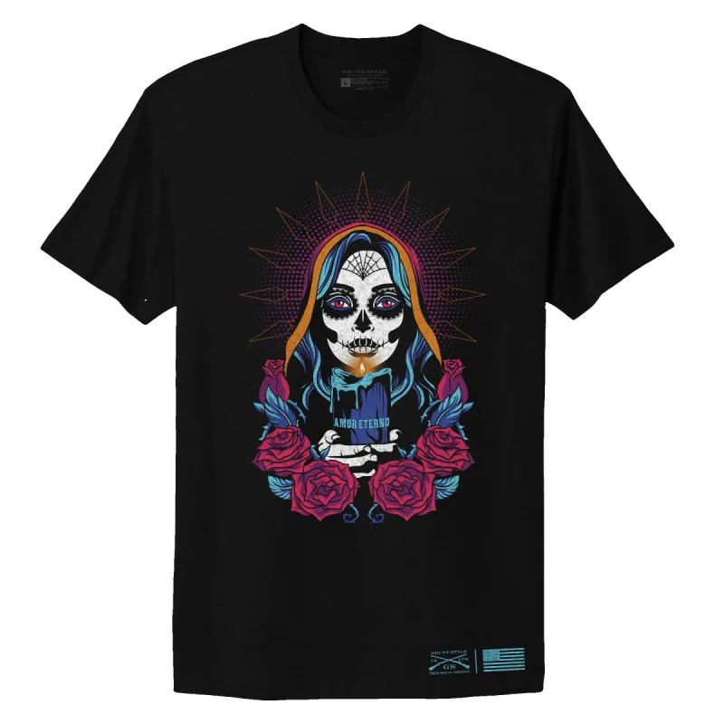 Women's Eternal Love Boyfriend Fit T-Shirt - Black sold by Grunt Style