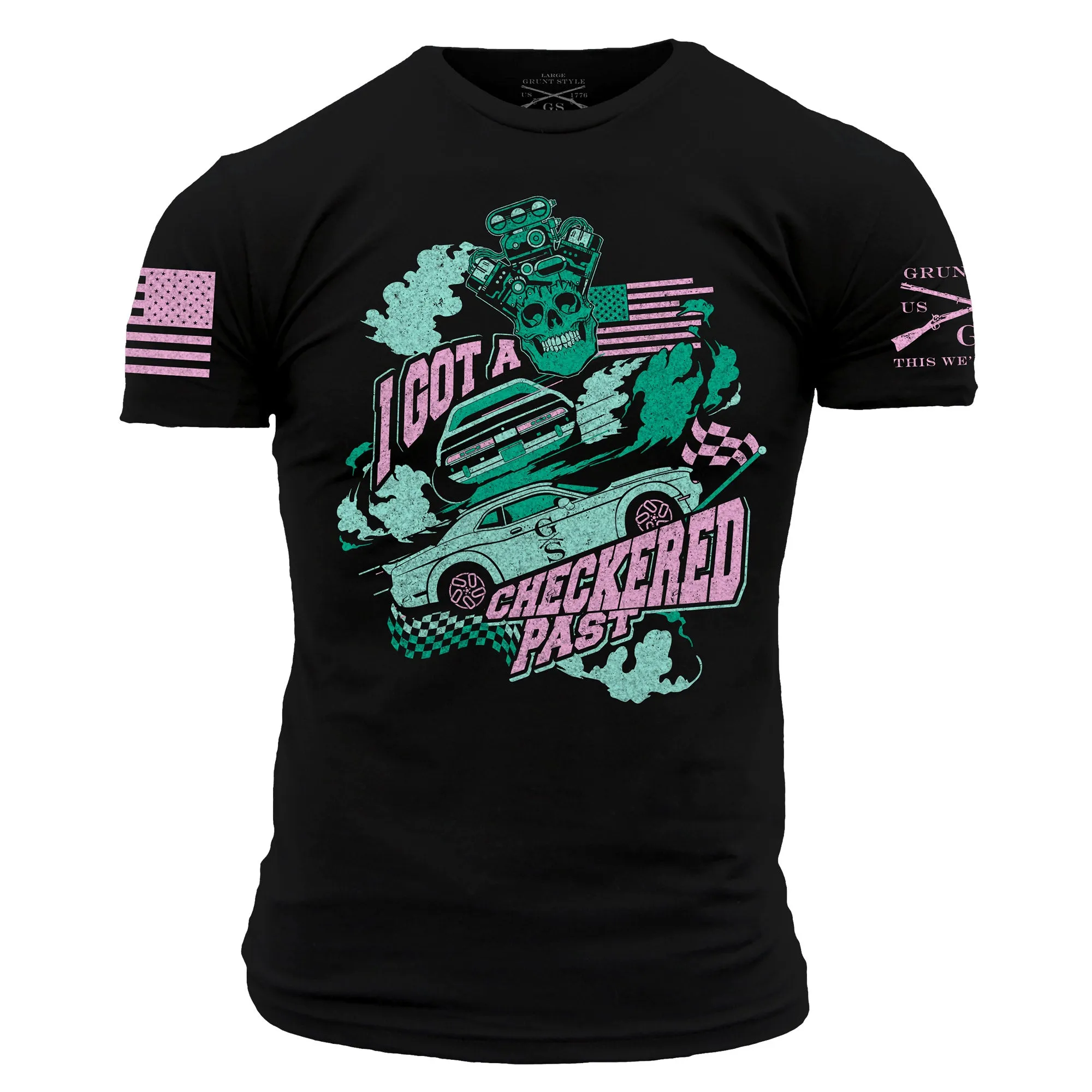 Checkered Past T-Shirt - Black sold by Grunt Style