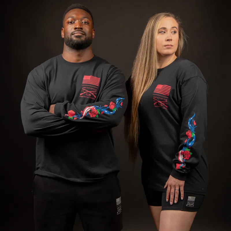 Liberty Rose Long Sleeve - Black sold by Grunt Style