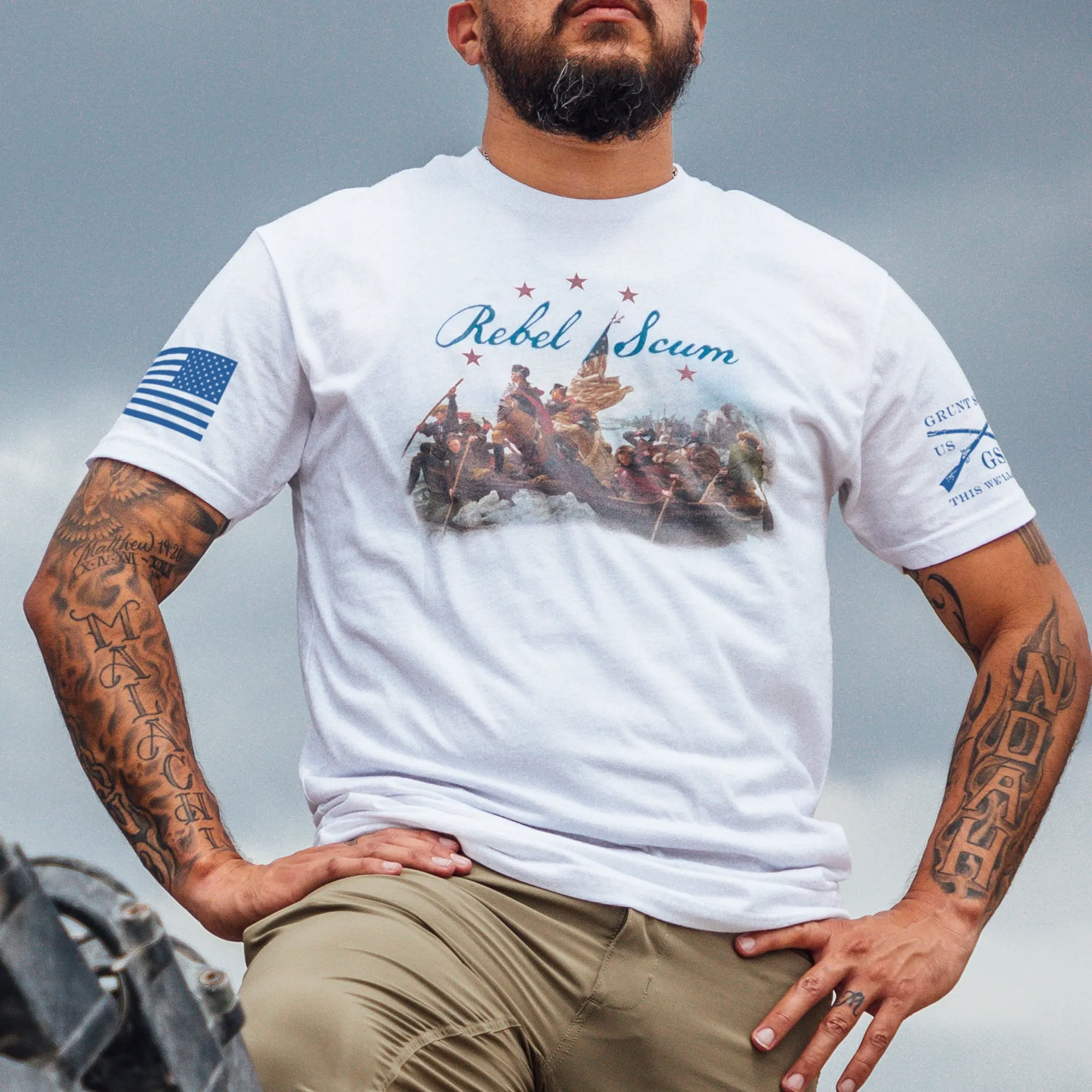 Rebel Scum T-Shirt - White sold by Grunt Style product image thumbnail 4