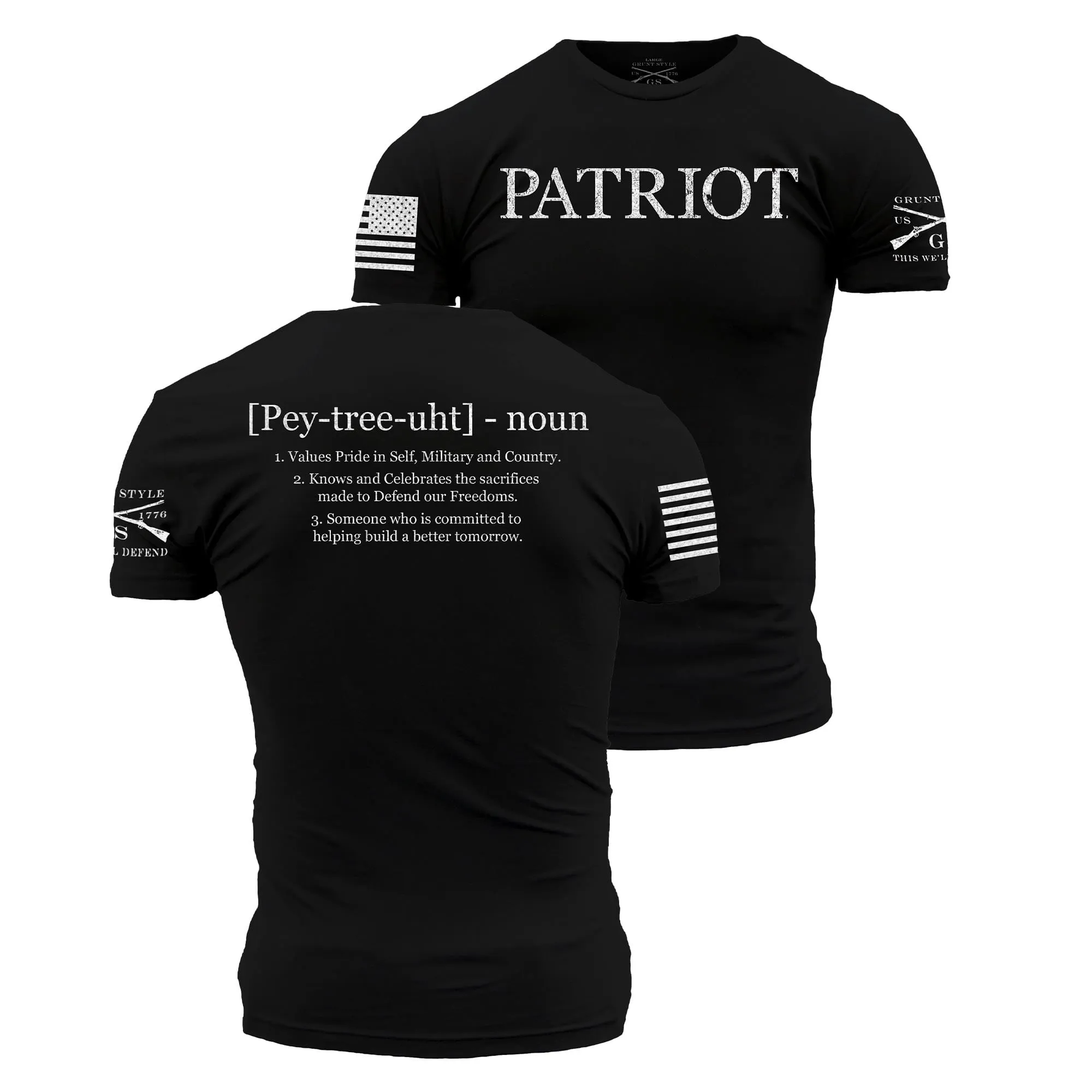 Patriot Defined T-Shirt - Black sold by Grunt Style product image thumbnail 2