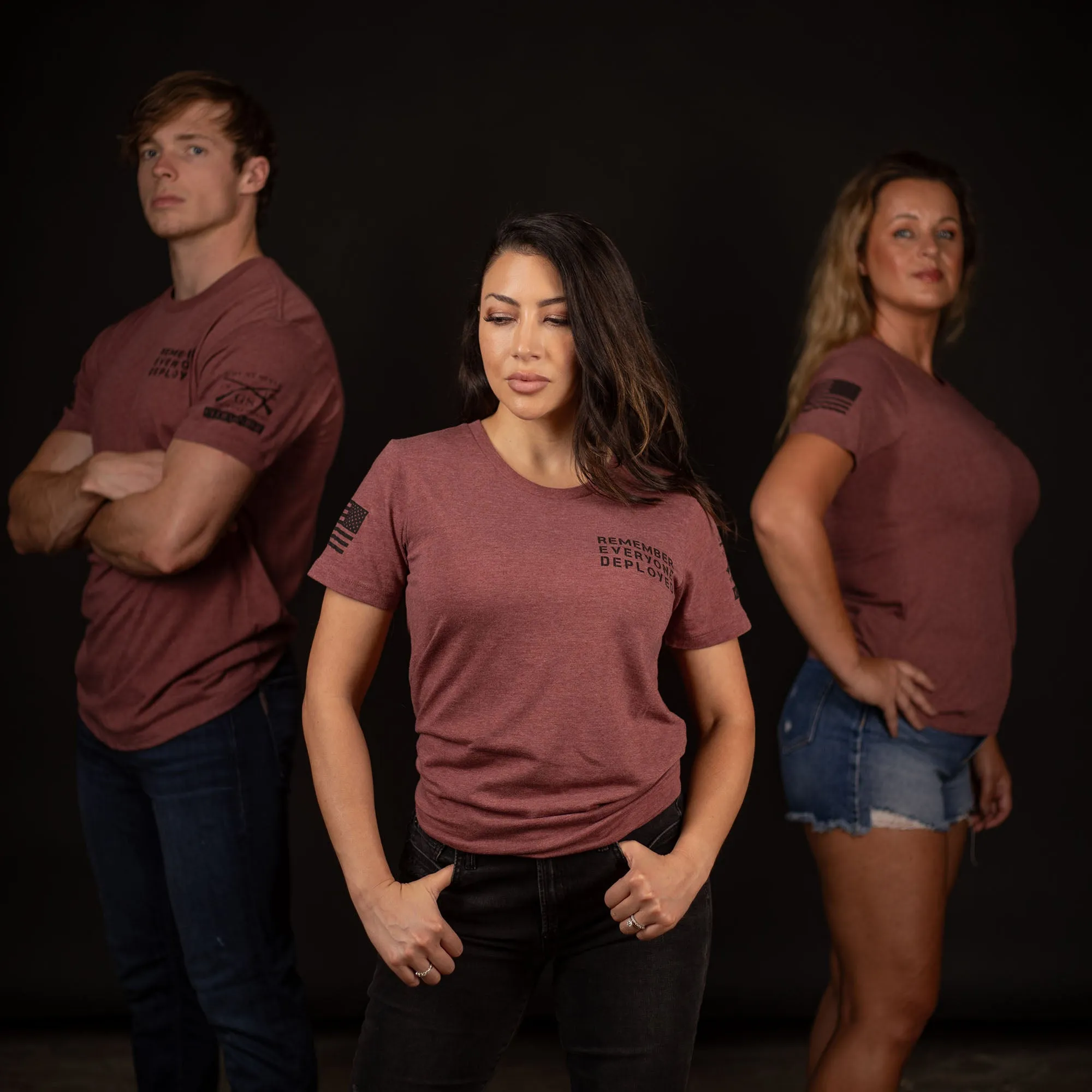 Women's R.E.D. All Forces Club Exclusive T-Shirt - Burgundy Heather sold by Grunt Style product image thumbnail 3