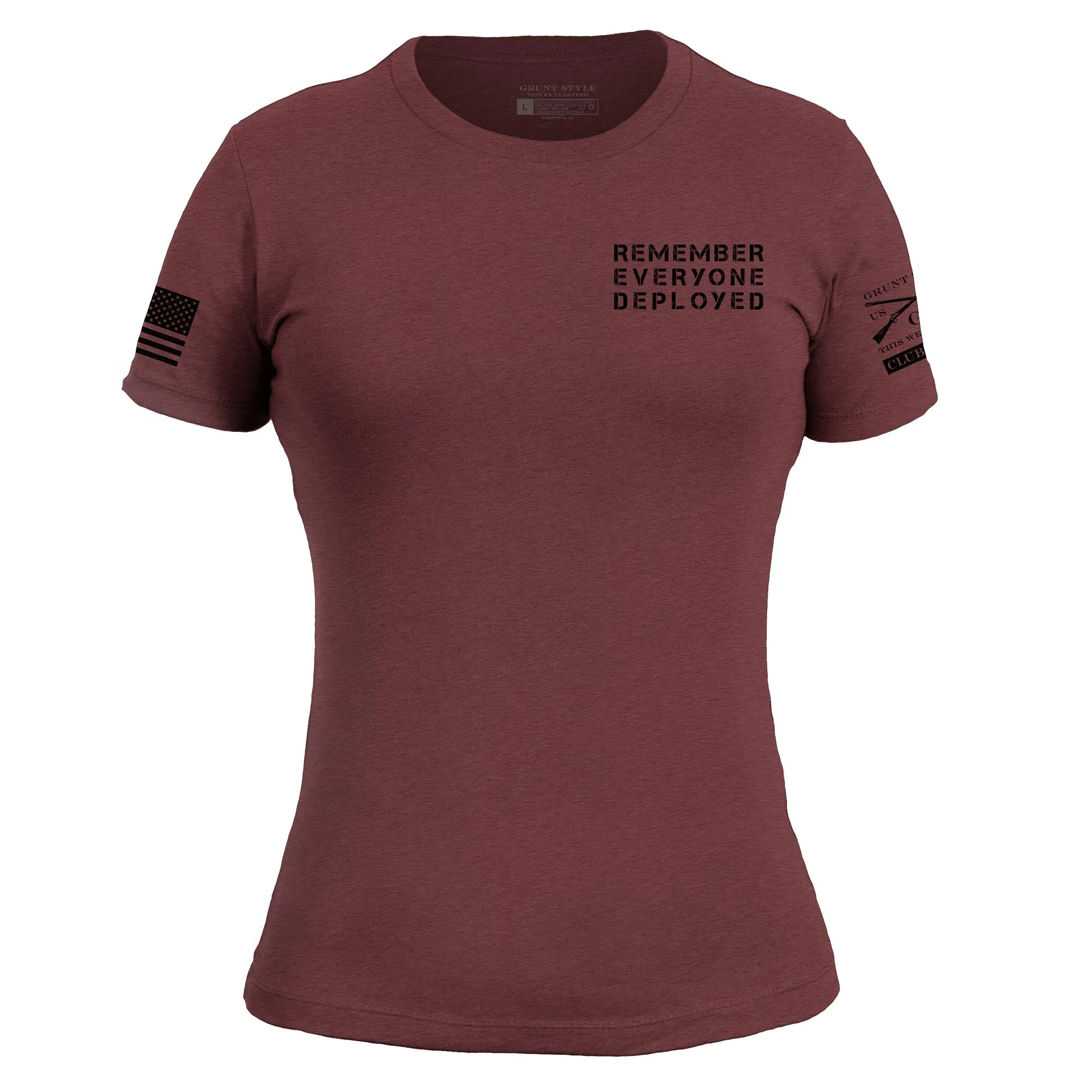 Women's R.E.D. All Forces Club Exclusive T-Shirt - Burgundy Heather sold by Grunt Style product image thumbnail 5
