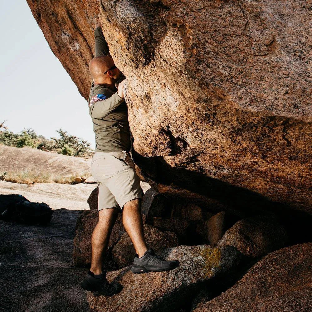 Men's Full Color Flag Long Sleeve - Military Green sold by Grunt Style product image thumbnail 3