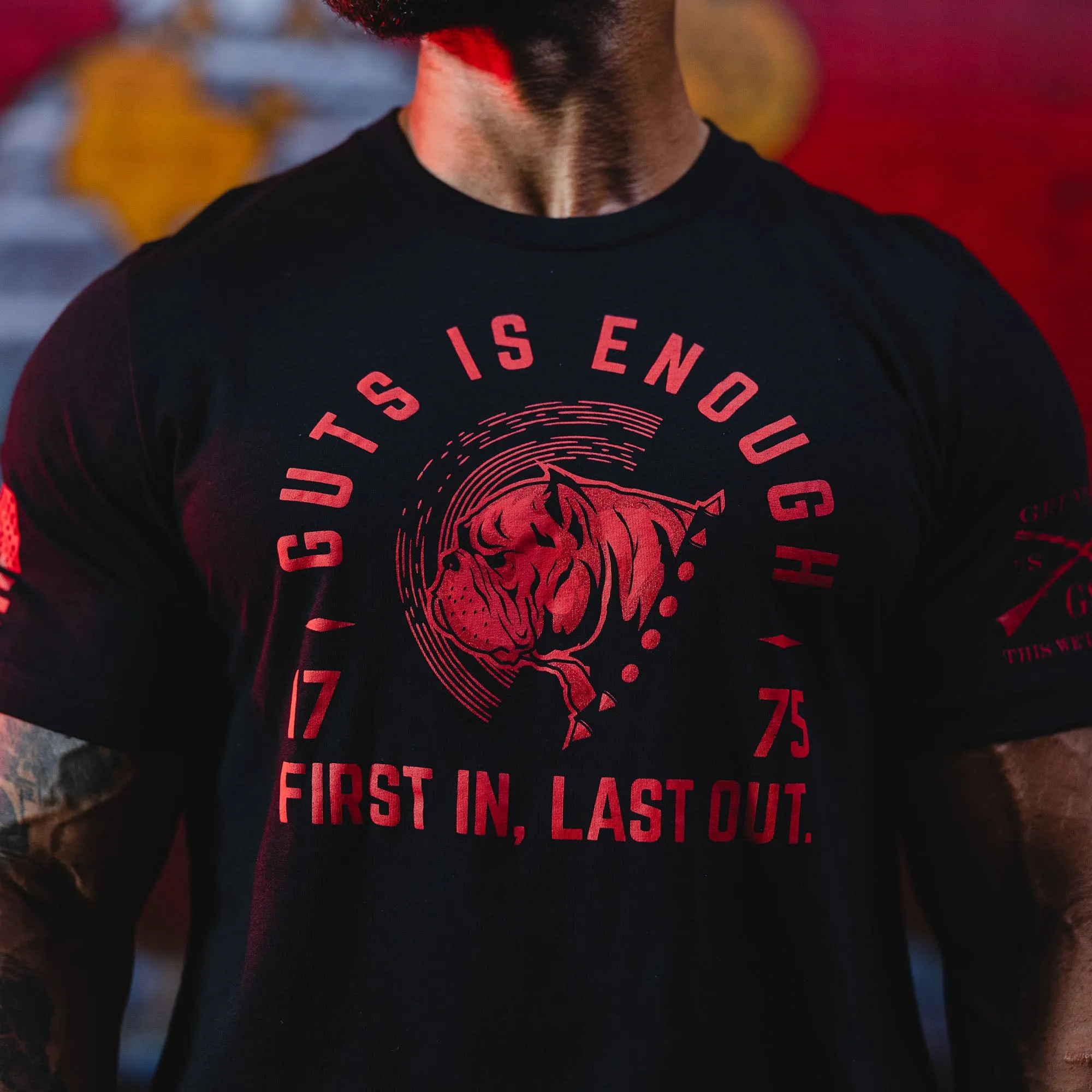 USMC - First In T-Shirt - Black sold by Grunt Style product image thumbnail 2