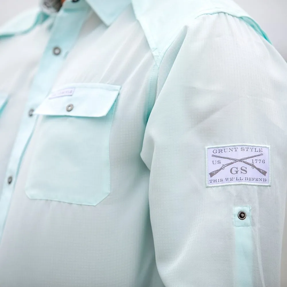 Long Sleeve Fishing Shirt - Light Blue sold by Grunt Style product image thumbnail 3