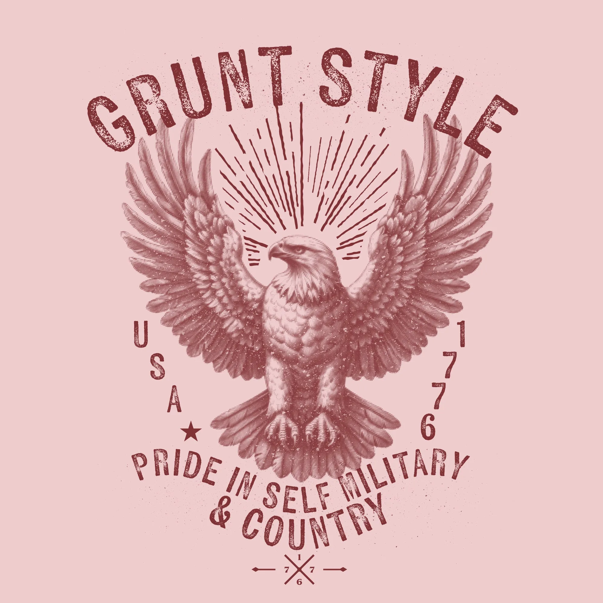 Women's Ethos Eagle V-Neck - Light Pink sold by Grunt Style product image thumbnail 3