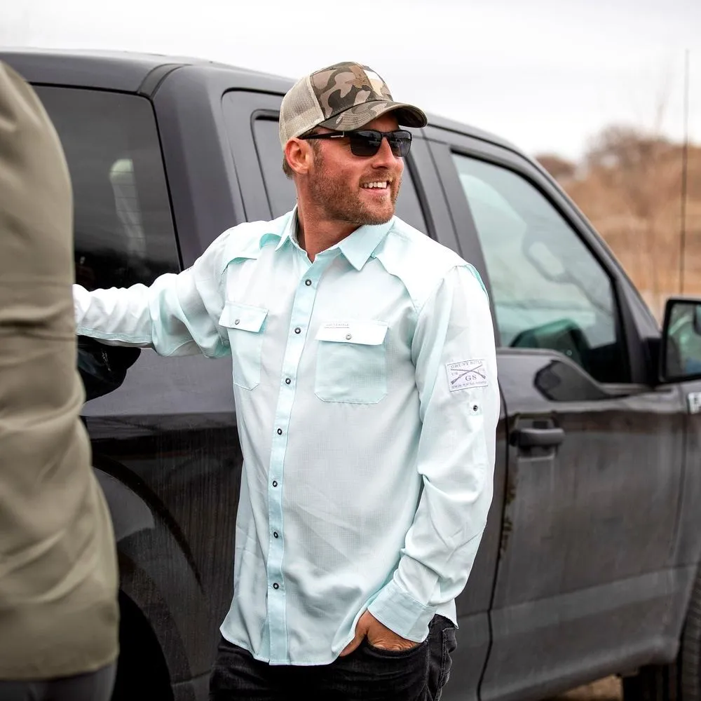 Long Sleeve Fishing Shirt - Light Blue sold by Grunt Style