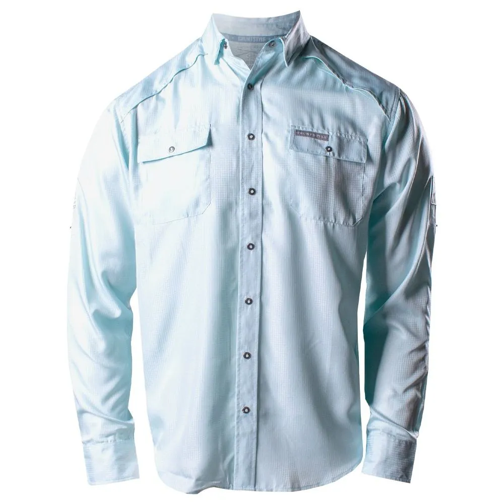 Long Sleeve Fishing Shirt - Light Blue sold by Grunt Style product image thumbnail 5
