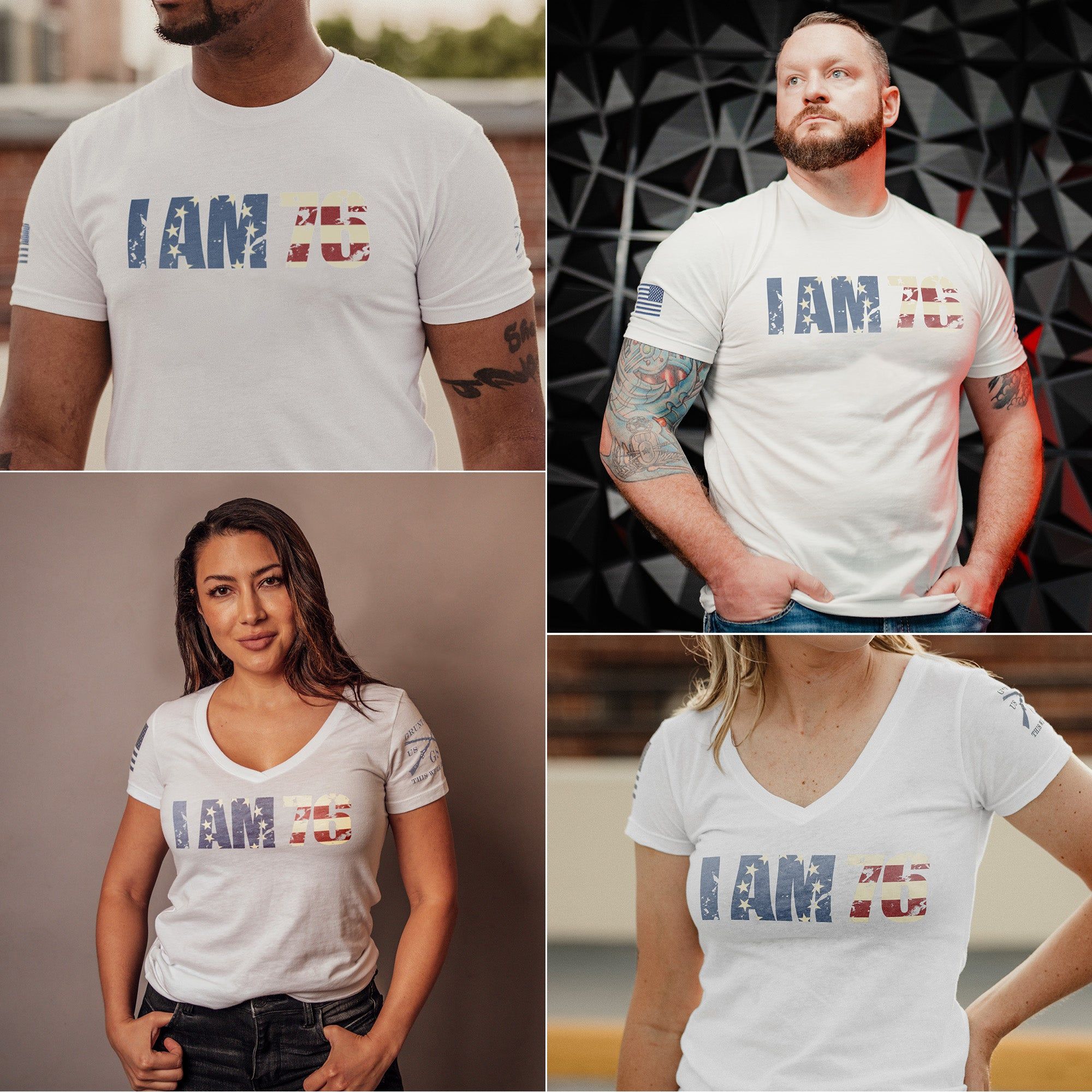I AM 76 T-Shirt - White sold by Grunt Style product image thumbnail 4