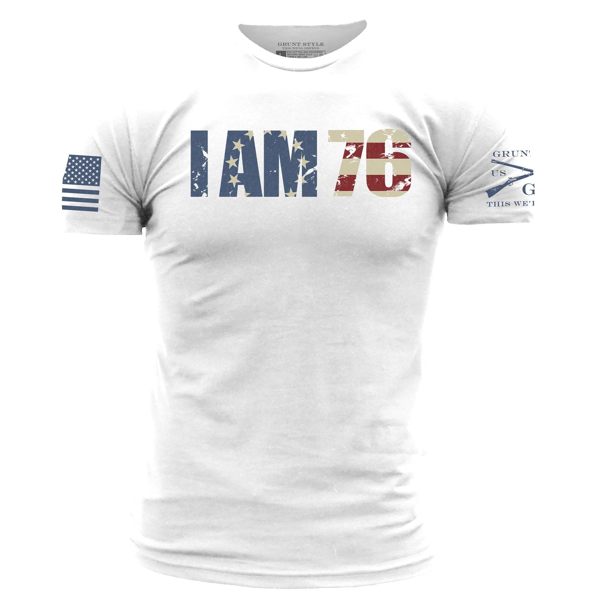 I AM 76 T-Shirt - White sold by Grunt Style