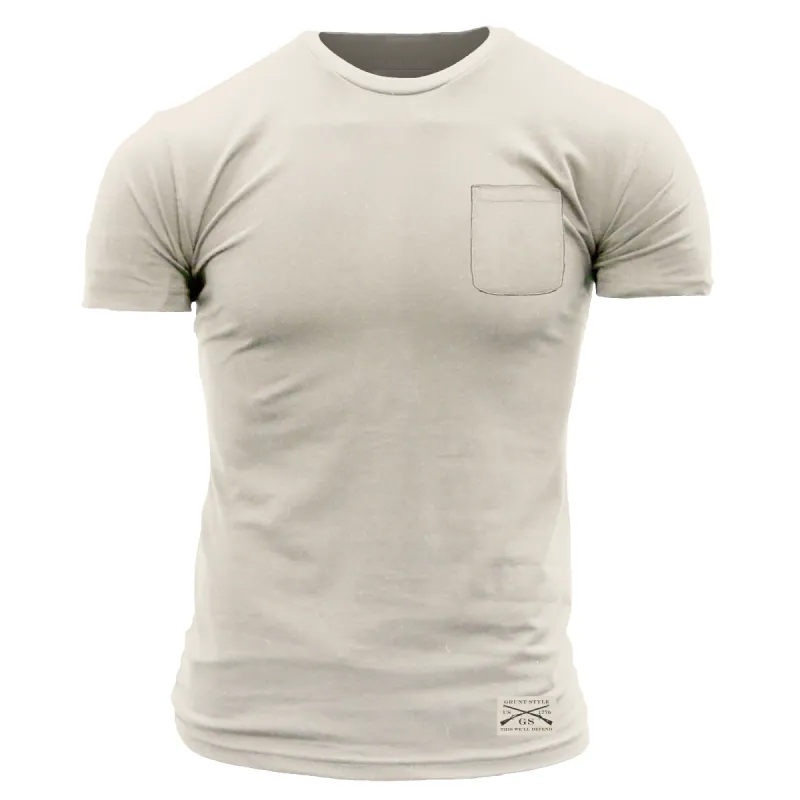 Triblend Pocket T-Shirt - Sand sold by Grunt Style