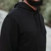 Men's Waffle Top Hoodie - Black sold by Grunt Style