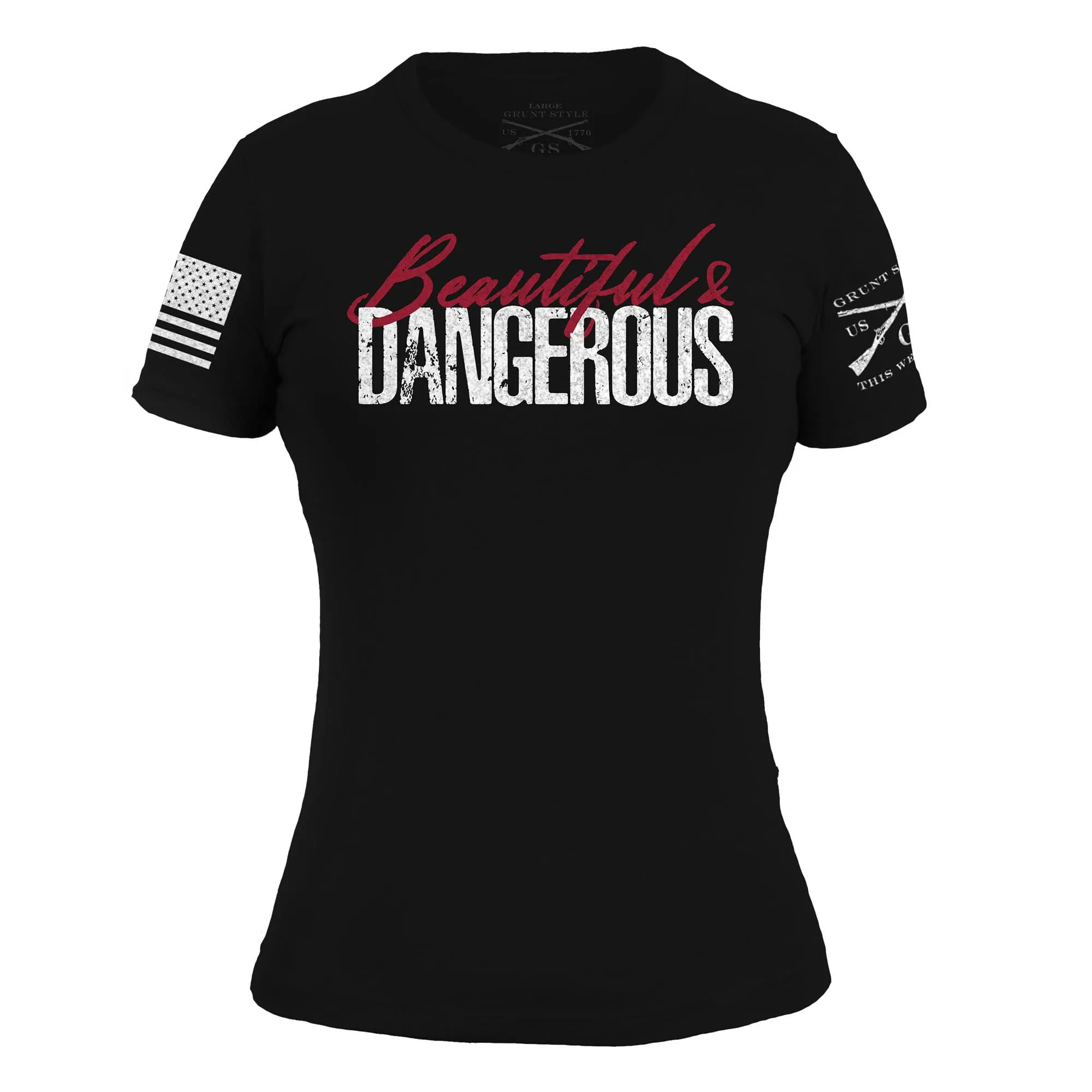 Women's Beautiful & Dangerous T-Shirt - Black sold by Grunt Style product image thumbnail 3