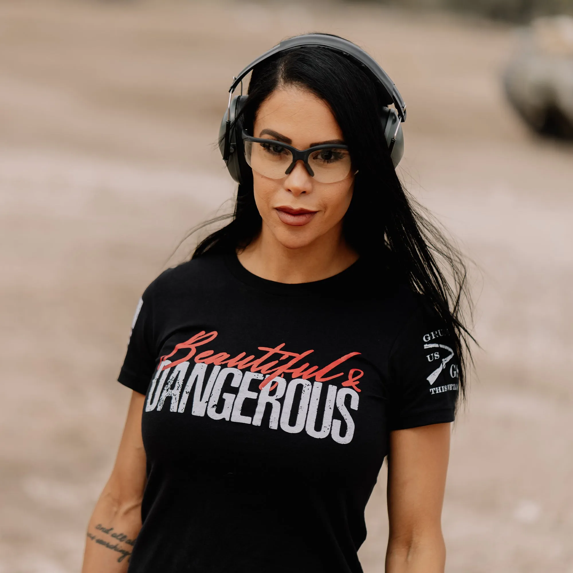 Women's Beautiful & Dangerous T-Shirt - Black sold by Grunt Style