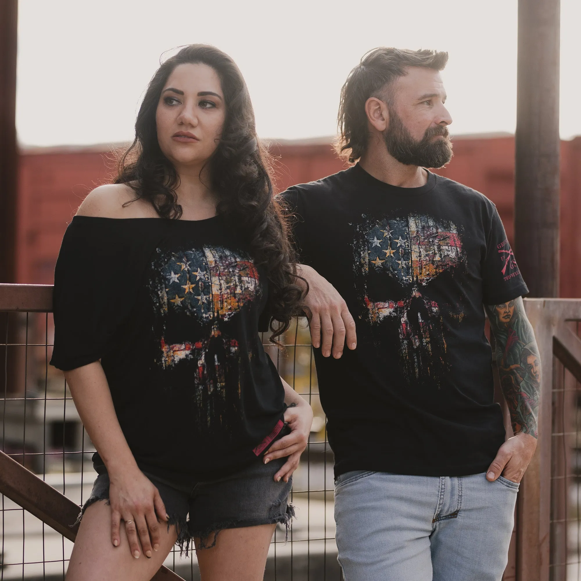 Red Blood American Reaper T-Shirt - Black sold by Grunt Style product image thumbnail 4