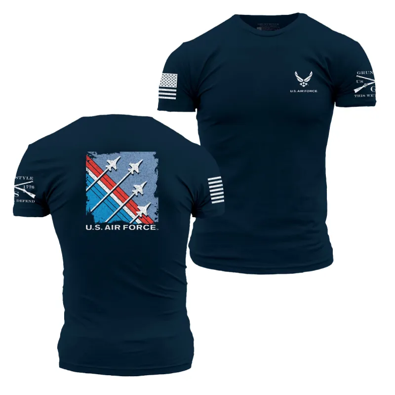 USAF - Finger-Four Formation T-Shirt - Midnight Navy sold by Grunt Style