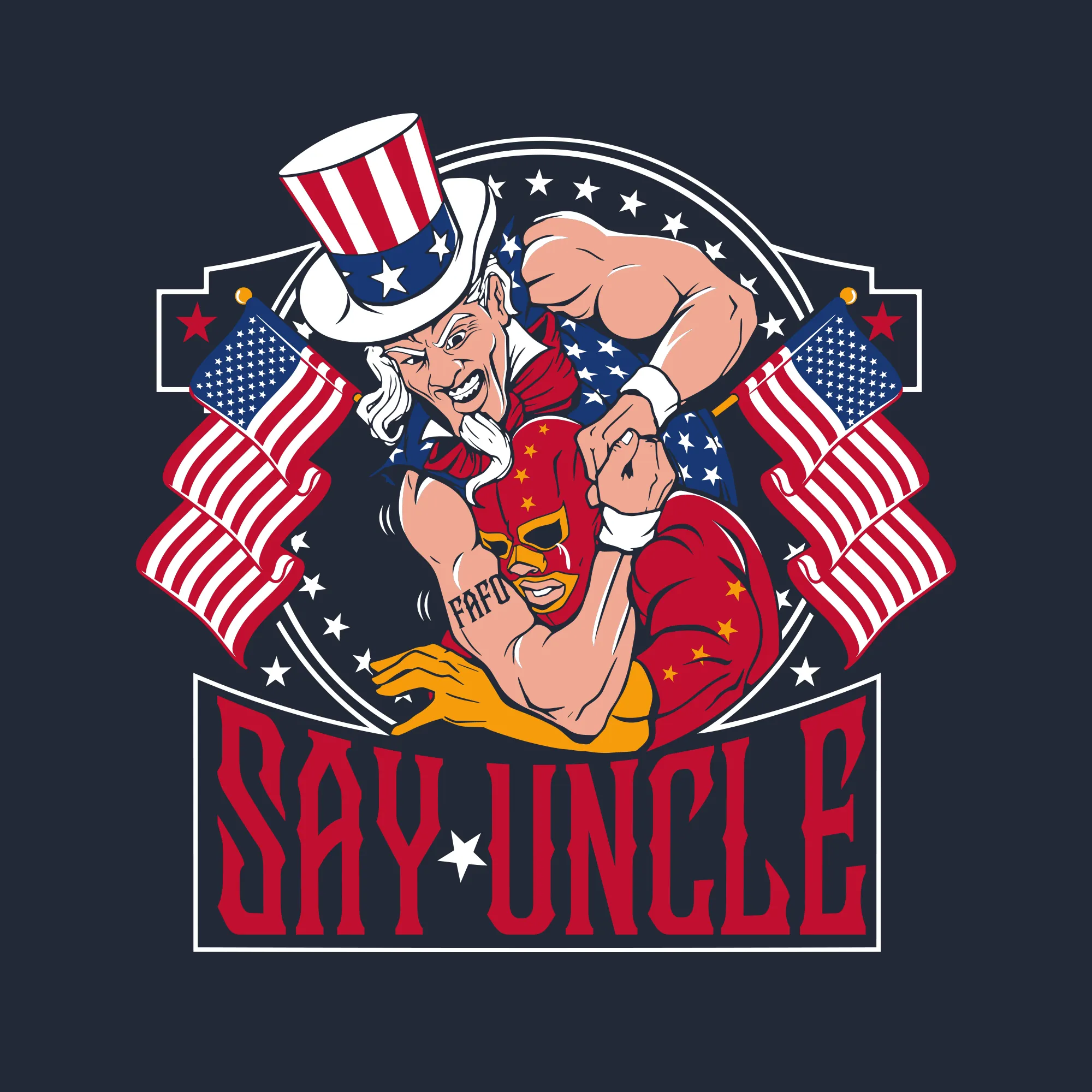 Say Uncle T-Shirt - Midnight Navy sold by Grunt Style product image thumbnail 2
