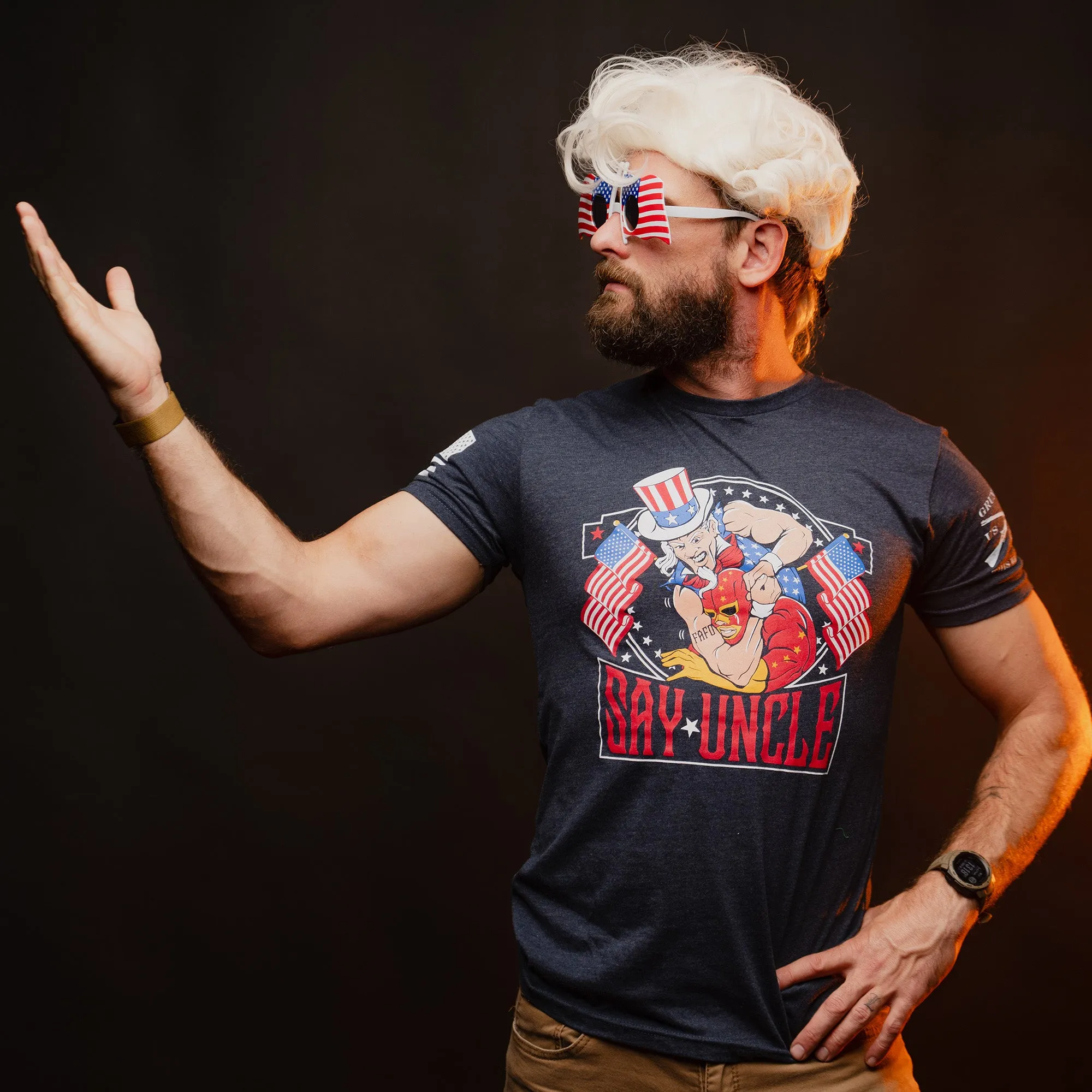 Say Uncle T-Shirt - Midnight Navy sold by Grunt Style product image thumbnail 4