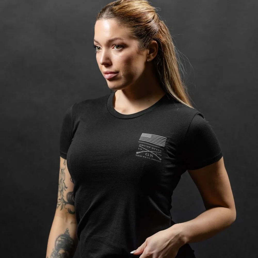 Women's I Survive Slim Fit T-Shirt - Black sold by Grunt Style product image thumbnail 4