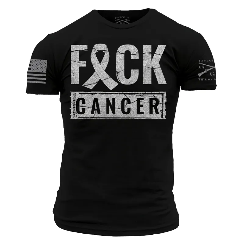 F*ck Cancer Throwback T-Shirt - Black sold by Grunt Style