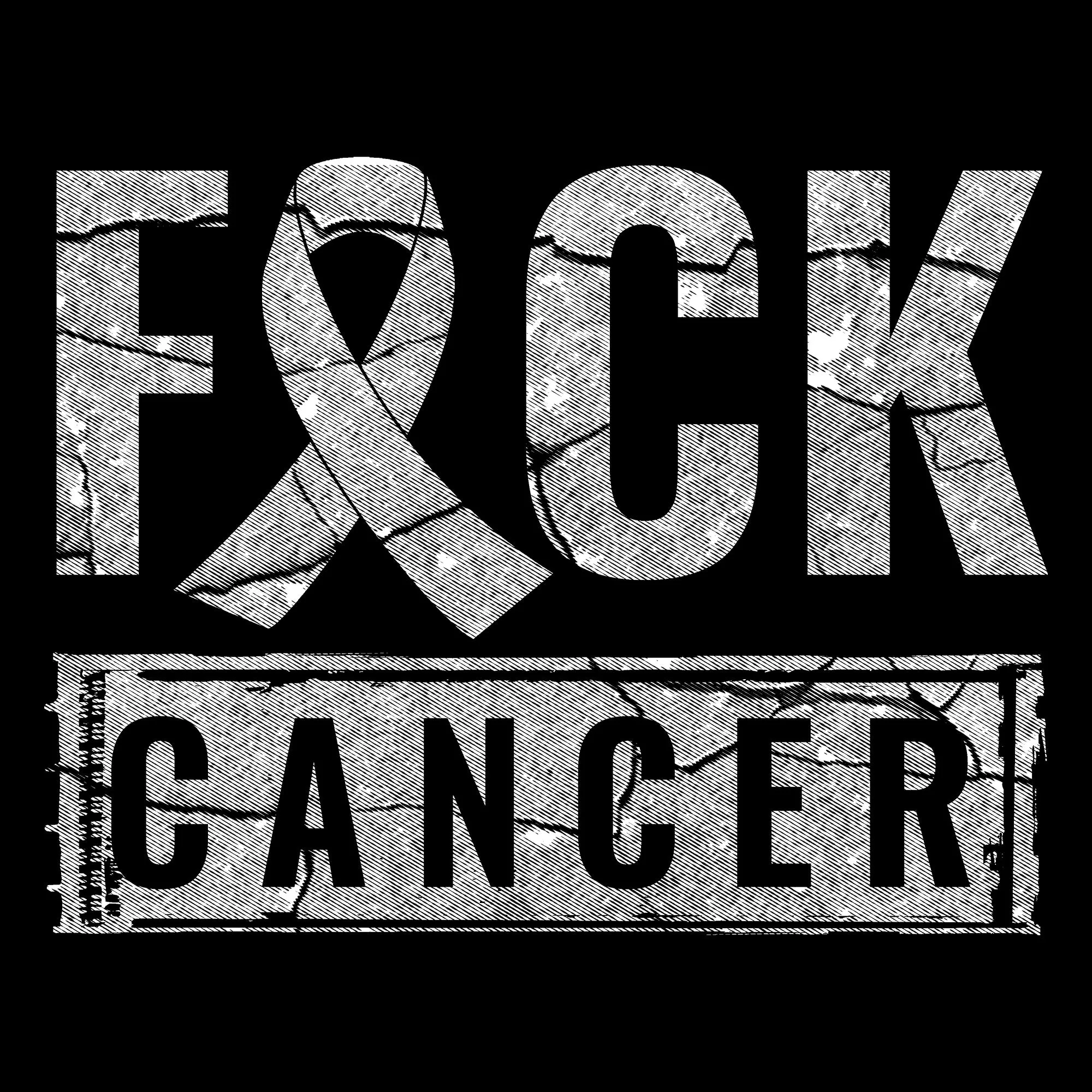 F*ck Cancer Throwback T-Shirt - Black sold by Grunt Style product image thumbnail 5