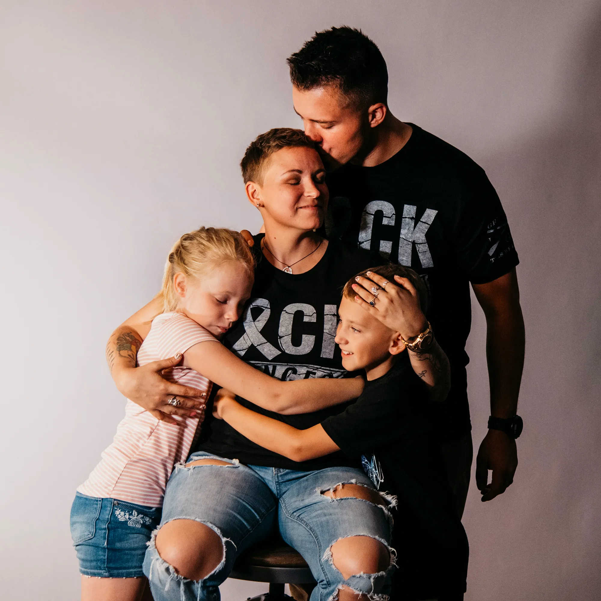 F*ck Cancer Throwback T-Shirt - Black sold by Grunt Style product image thumbnail 4