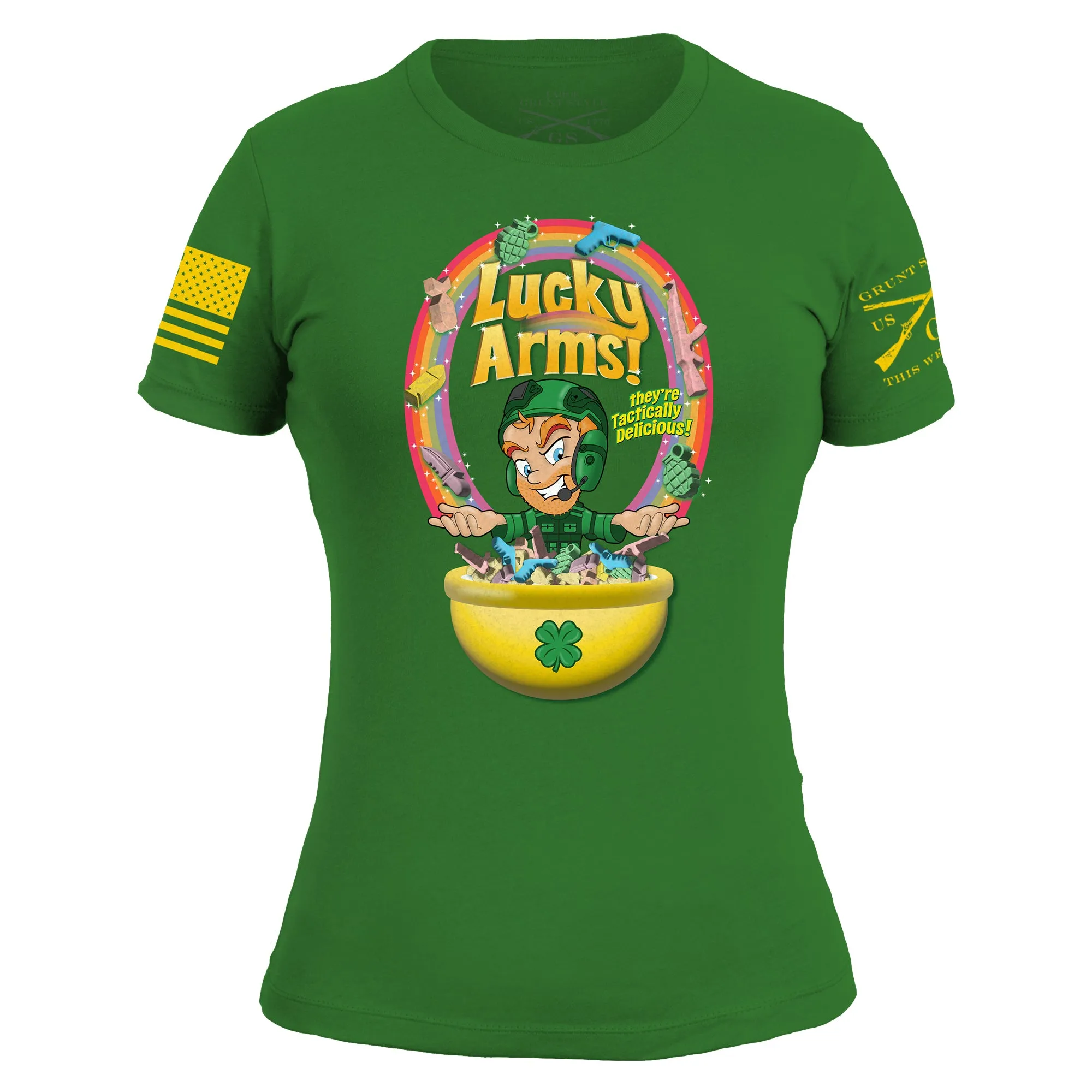 Women's Lucky Arms T-Shirt - Green sold by Grunt Style product image thumbnail 3