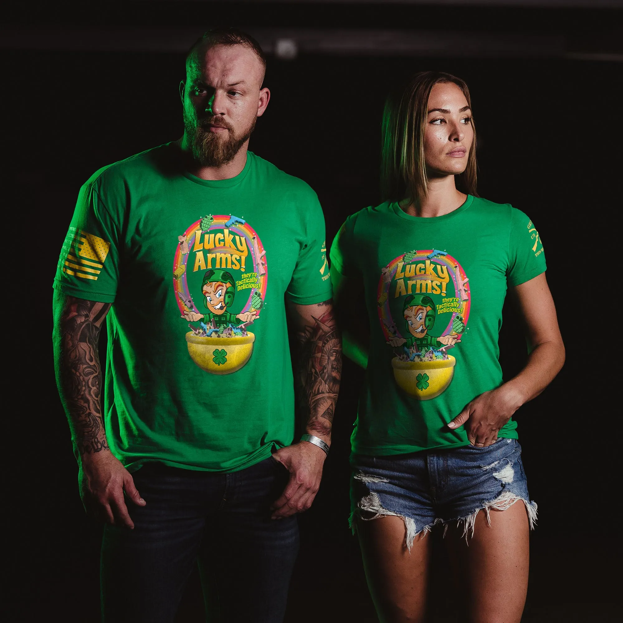 Women's Lucky Arms T-Shirt - Green sold by Grunt Style product image thumbnail 4