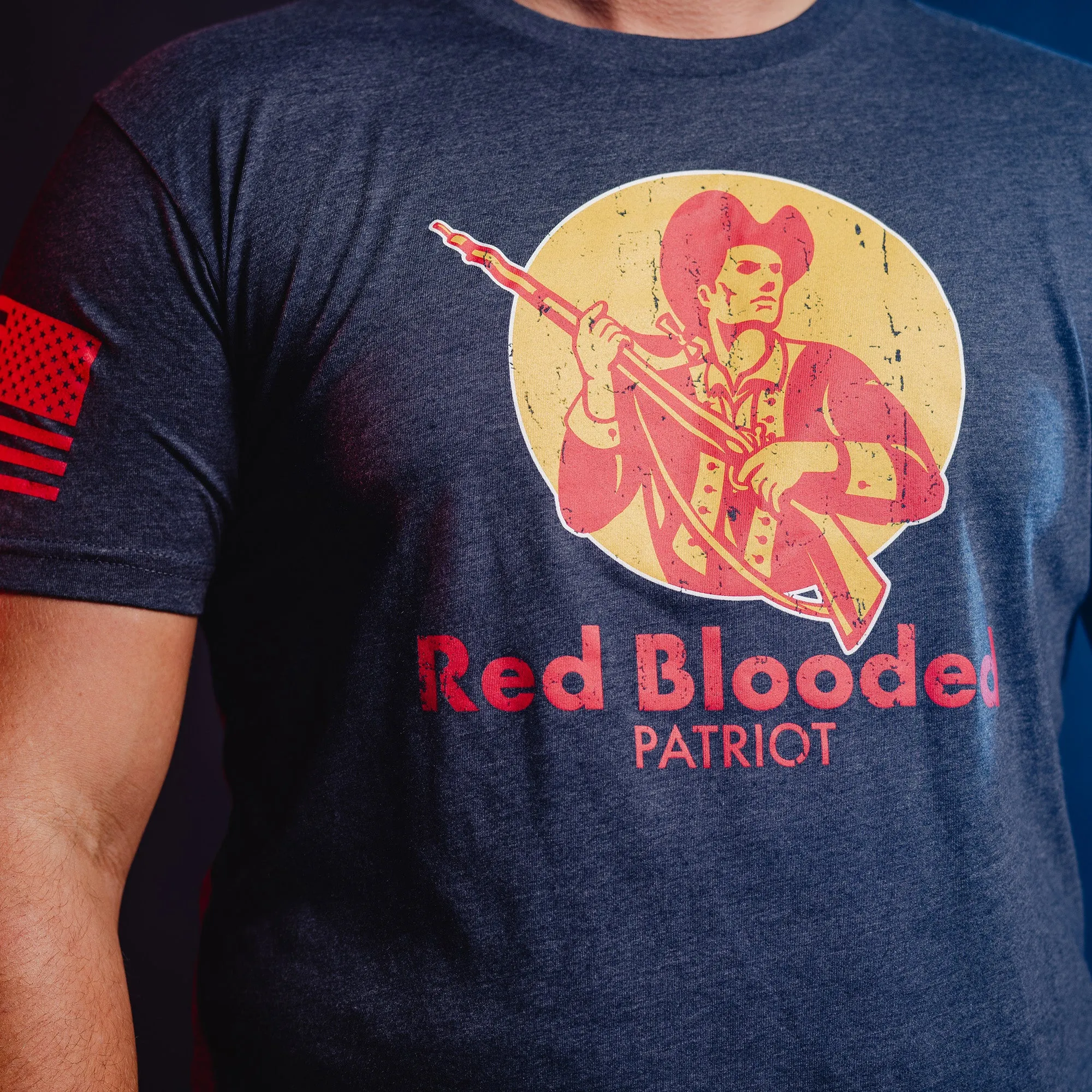 Red Blooded T-Shirt - Midnight Navy sold by Grunt Style product image thumbnail 2