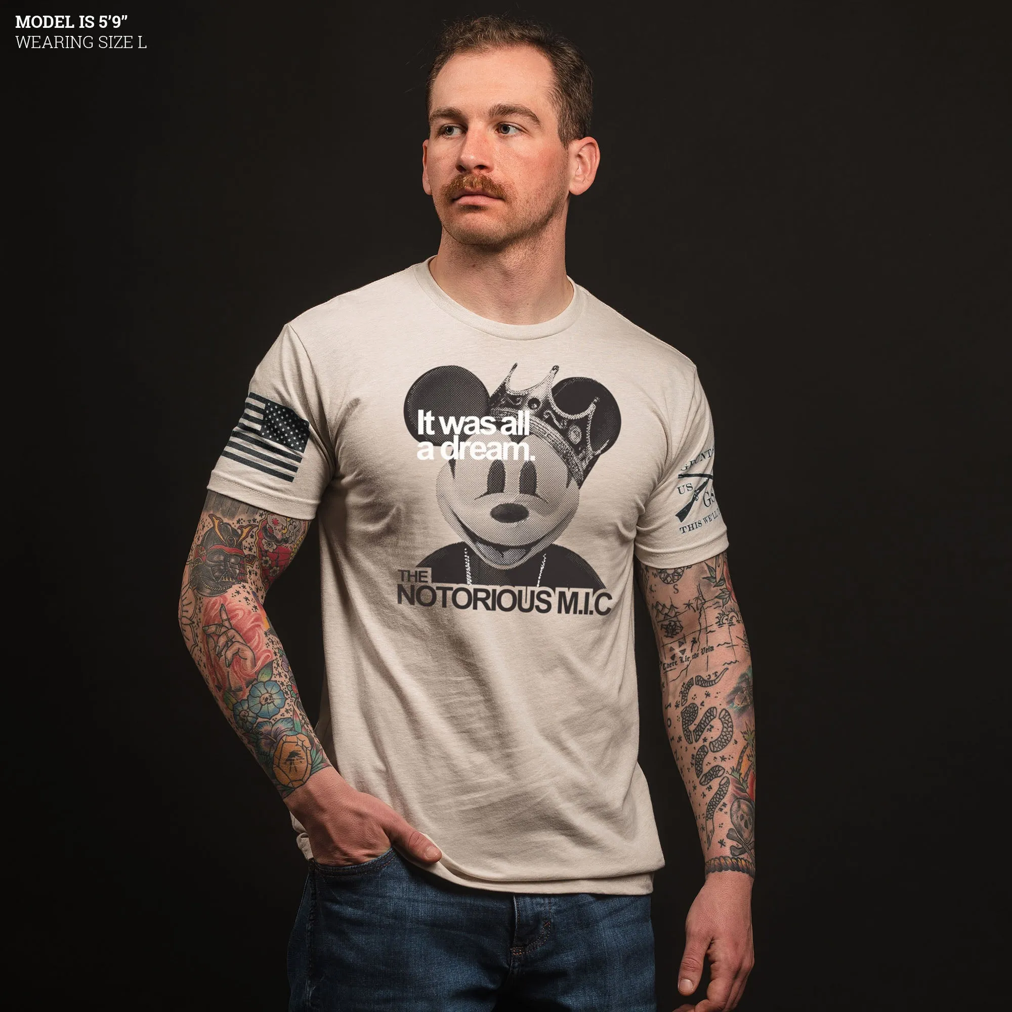 Notorious M.I.C. T-Shirt - Sand sold by Grunt Style product image thumbnail 3