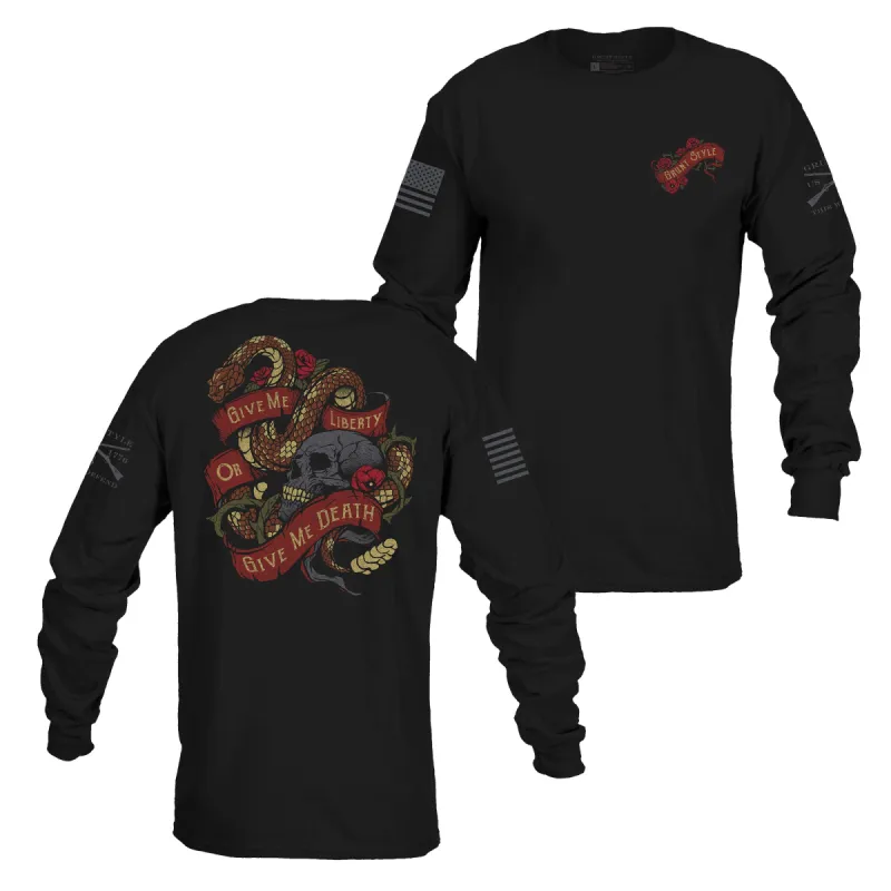 Liberty or Death Long Sleeve - Black sold by Grunt Style