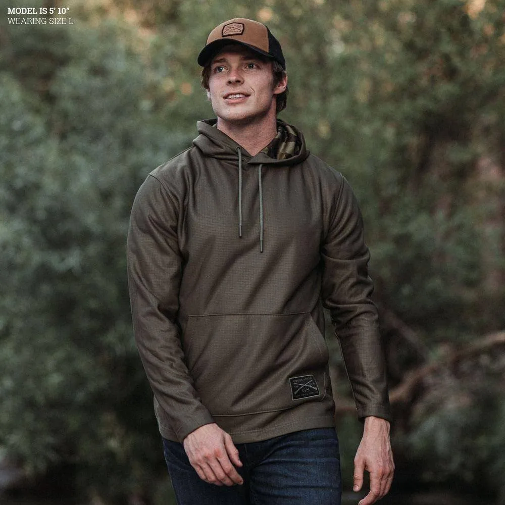 Men's Waffle Top Hoodie - Military Green sold by Grunt Style product image thumbnail 3