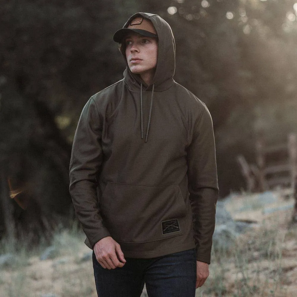 Men's Waffle Top Hoodie - Military Green sold by Grunt Style