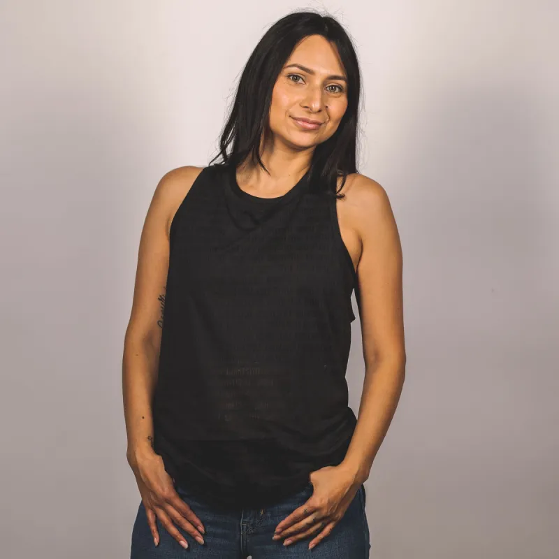 Women's Burn Out Tank - Black sold by Grunt Style