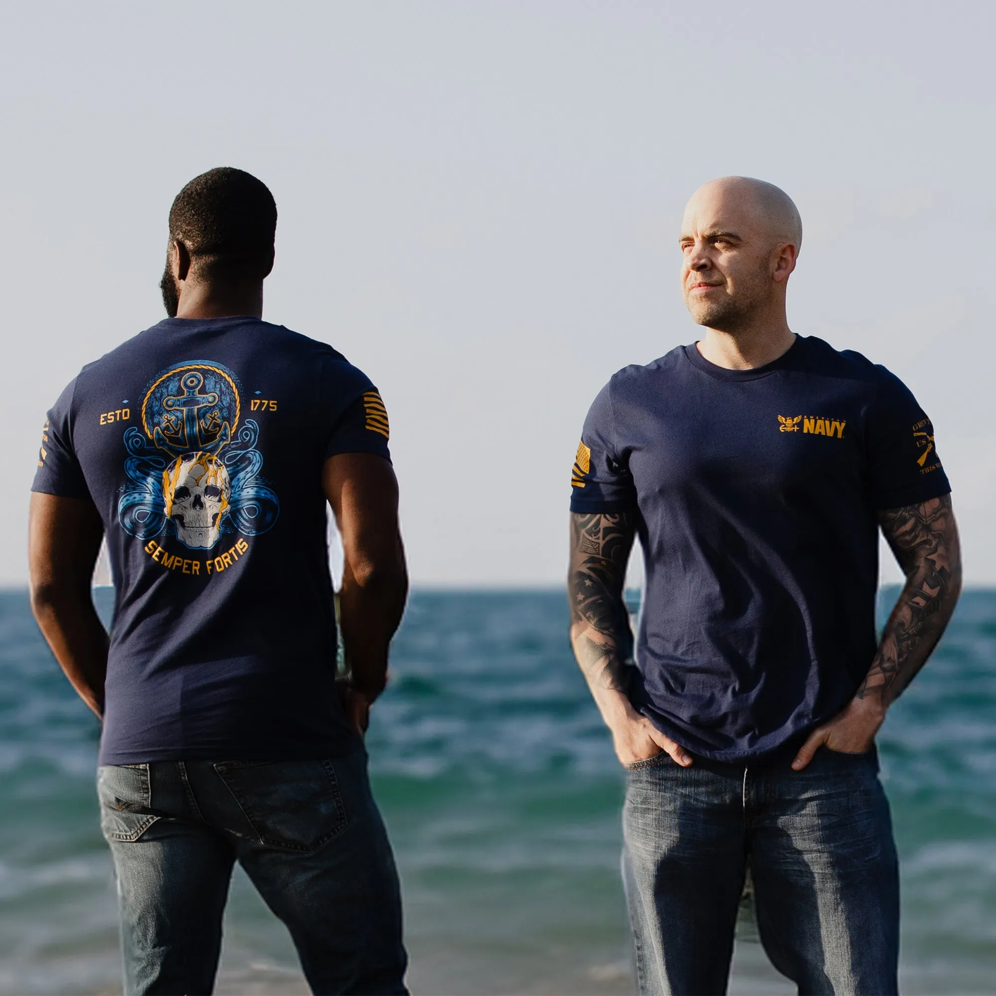 USN - Men's Semper Fortis T-Shirt - Navy sold by Grunt Style product image thumbnail 5