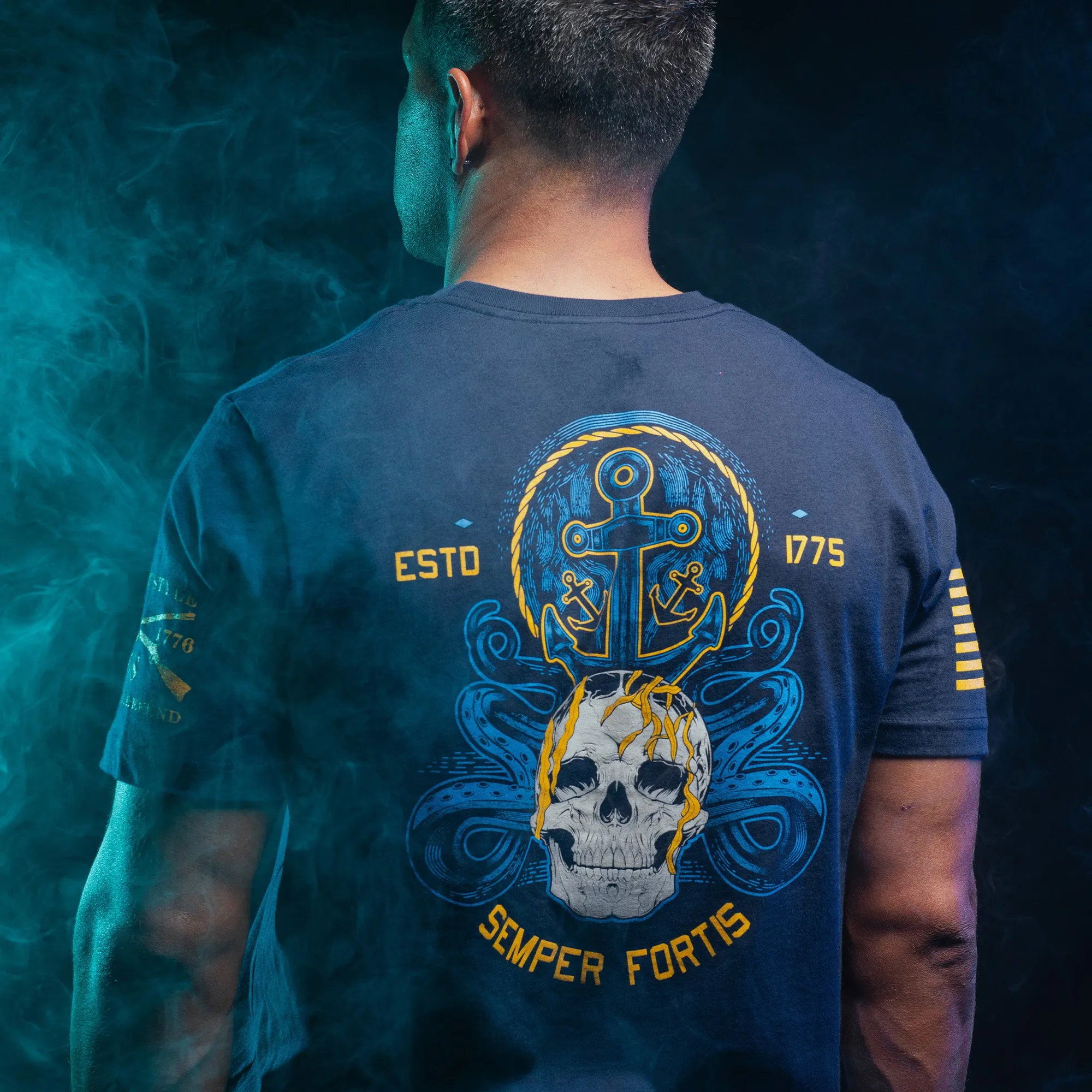 USN - Men's Semper Fortis T-Shirt - Navy sold by Grunt Style product image thumbnail 3